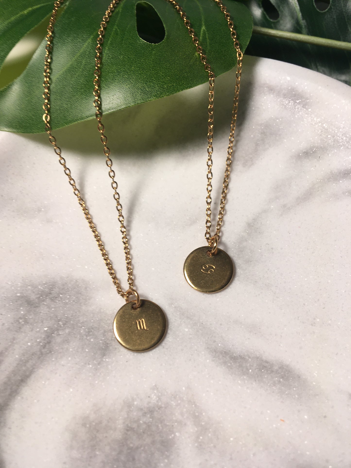 Mon signe astro | Collier breloque estampée en acier inoxydable