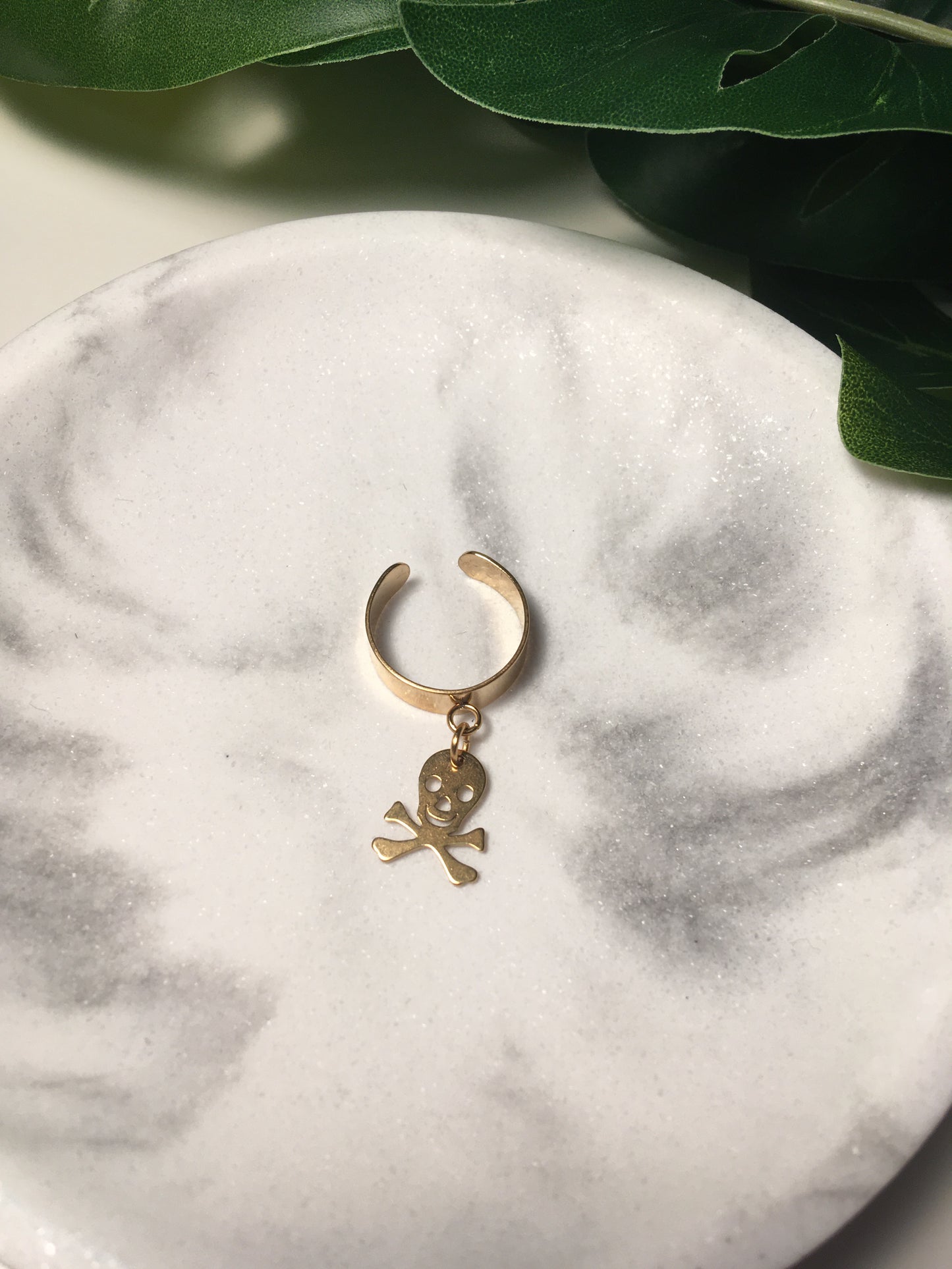 Caraïbe | Bague breloque en acier inoxydable (dorée)