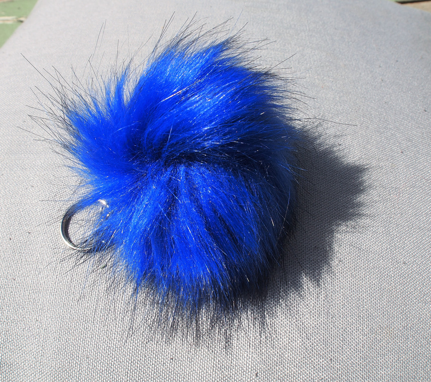 Pompon bleu royal | Porte-clé