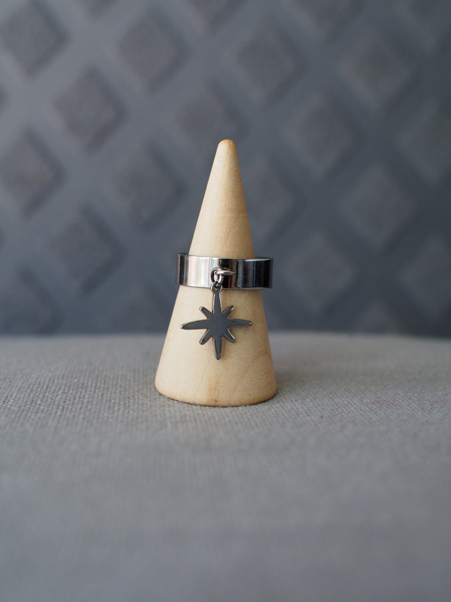 Stella | Bague breloque en acier inoxydable