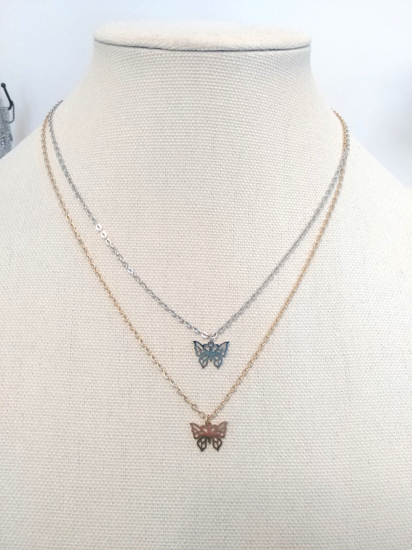 Butterfly | Collier en acier inoxydable