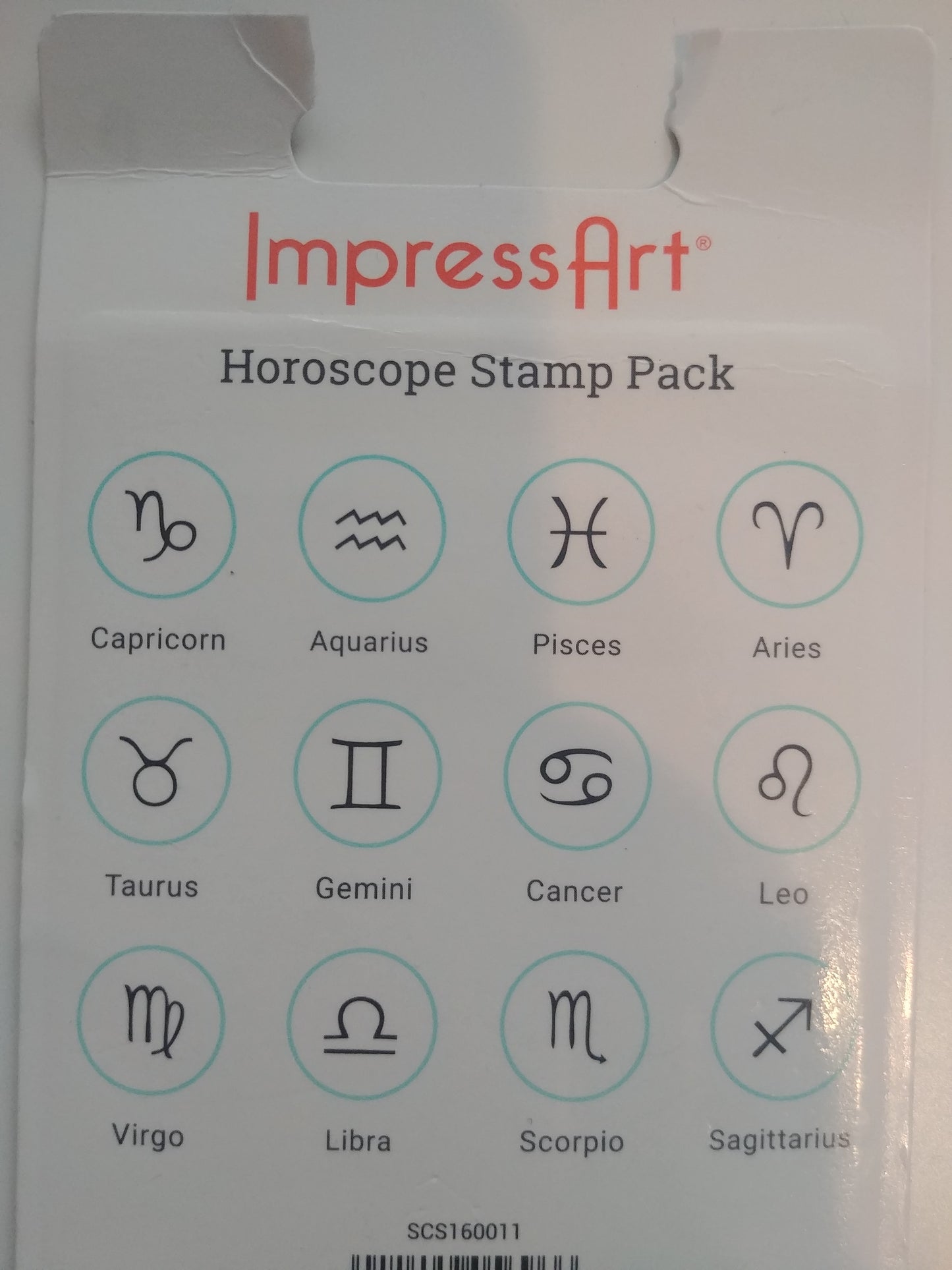 Mon signe astro | Bague breloque estampée en acier inoxydable