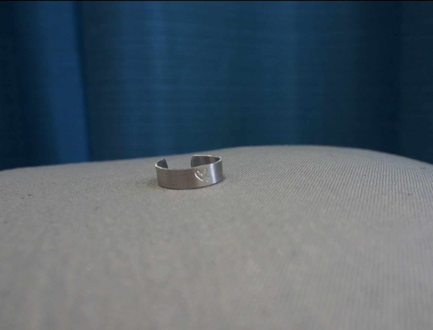 Duo de coeurs | Bague estampée en aluminium