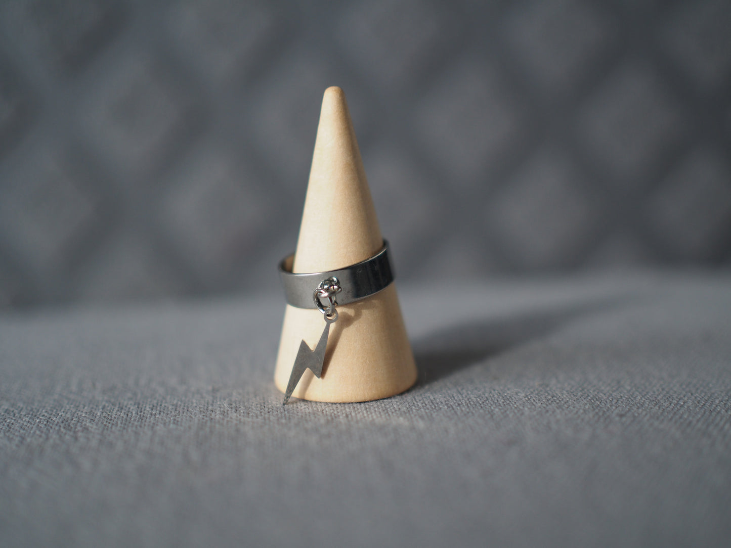 Flash | Bague breloque en acier inoxydable