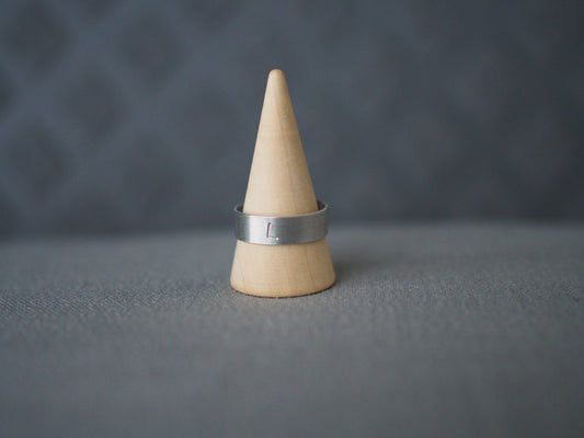 Ma petite lettre | Bague estampée en aluminium