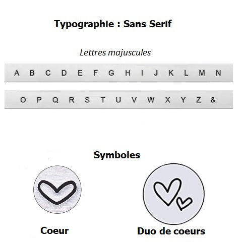 Mes initiales | Bague estampée en aluminium