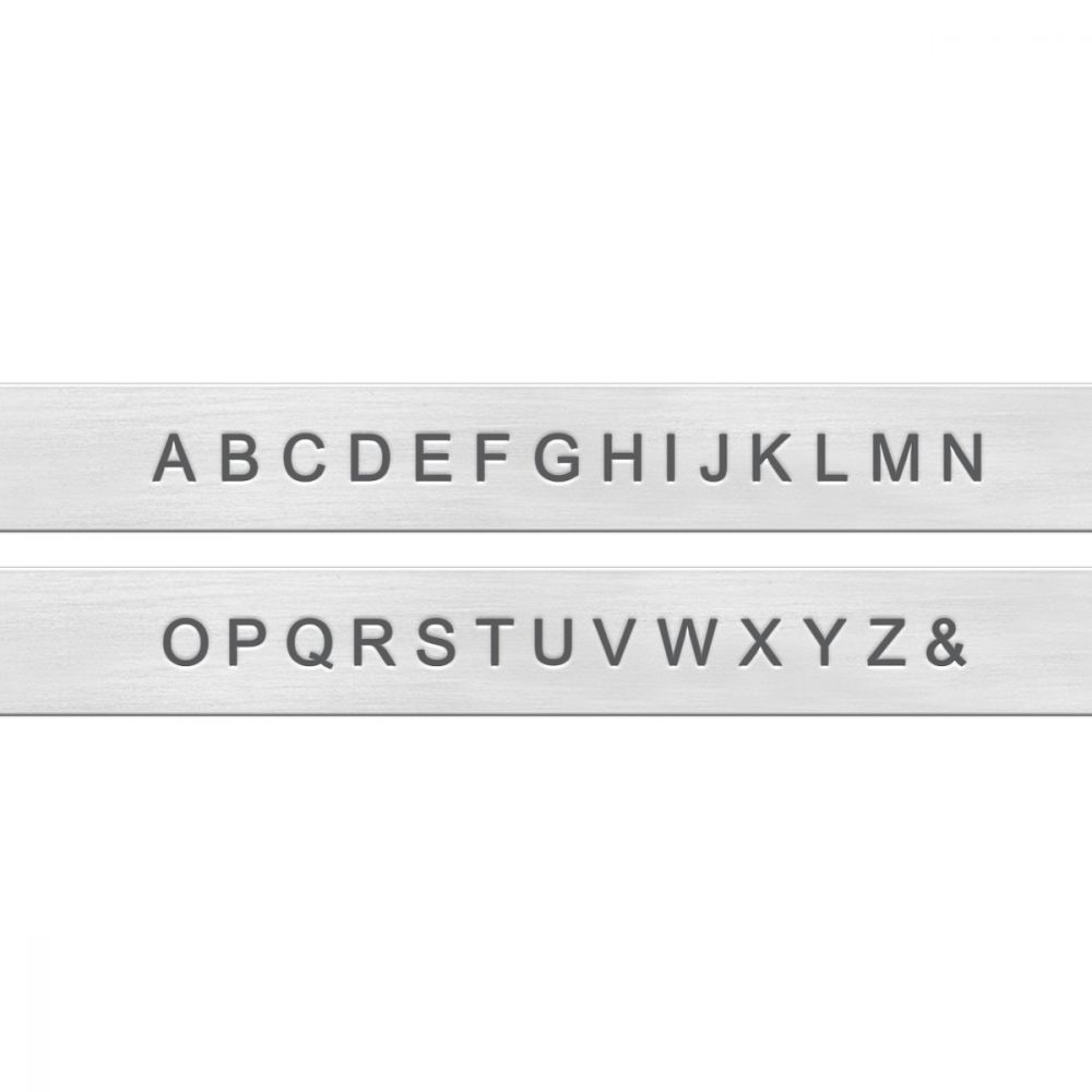 Ma petite lettre | Bague estampée en aluminium