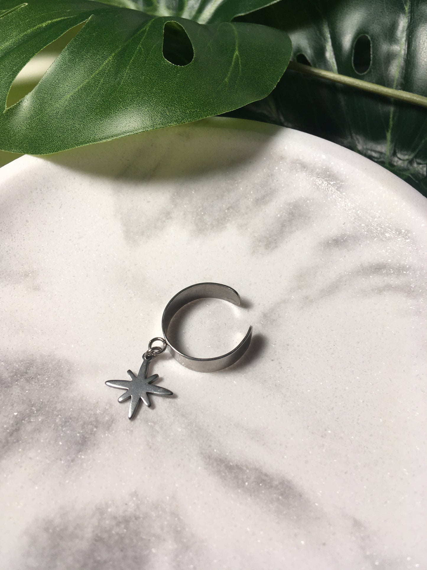 Stella | Bague breloque en acier inoxydable