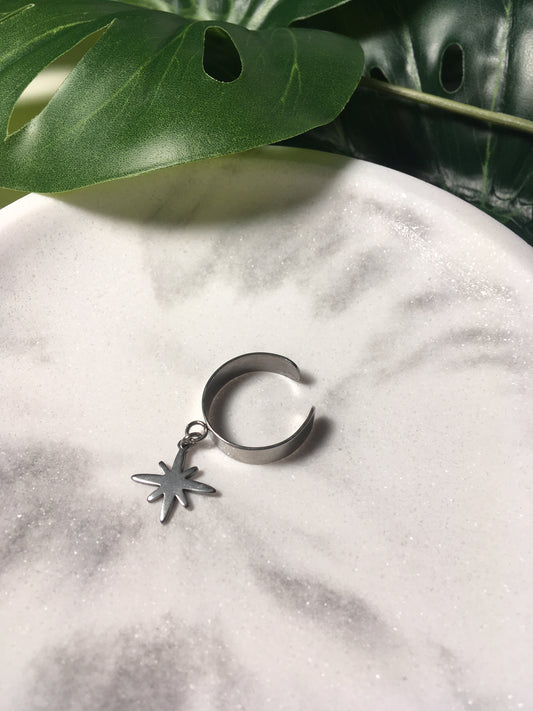 Stella | Bague breloque en acier inoxydable
