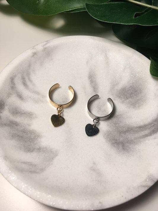 Heart | Bague en acier inoxydable