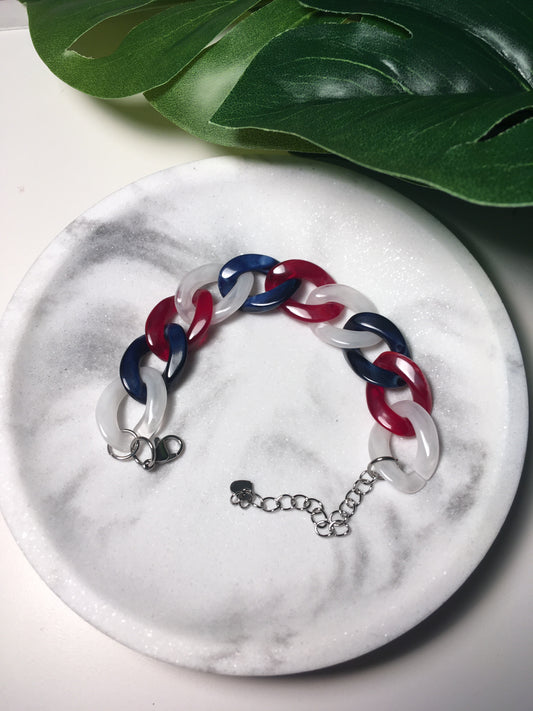 Patriote | Bracelet en acrylique
