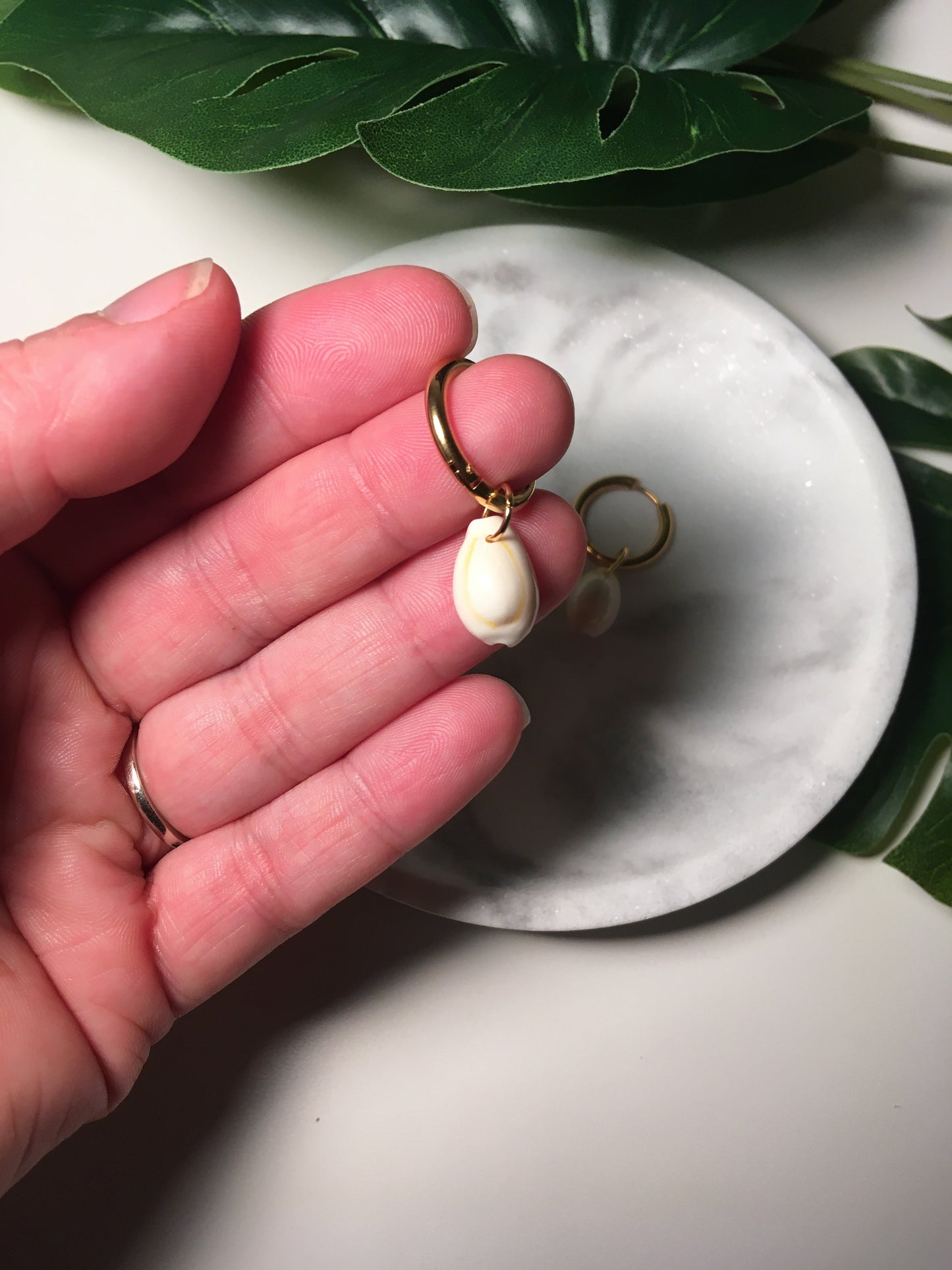 Coquillage d'été | Boucles d'oreilles créoles en acier inoxydable