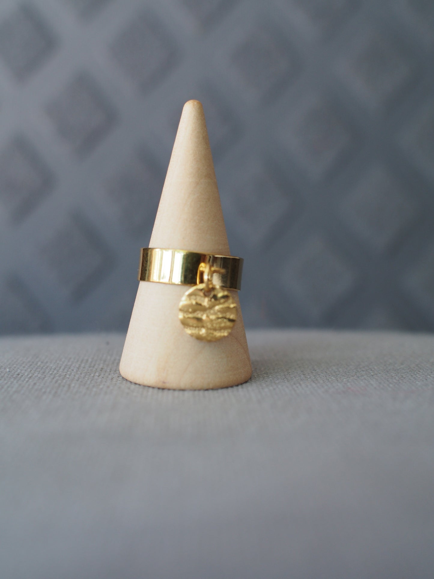 Simplicité | Bague breloque en acier inoxydable