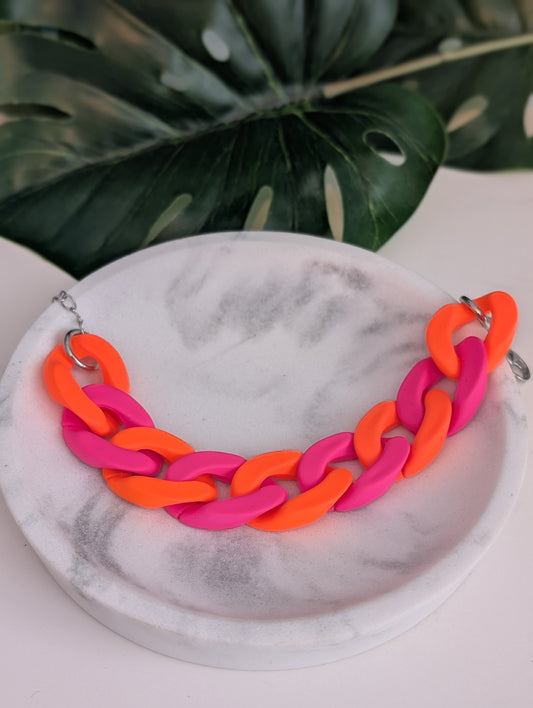 Rose et orange Fluo
