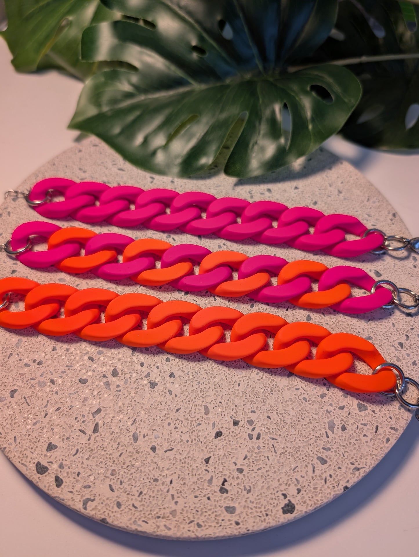 Rose et orange Fluo