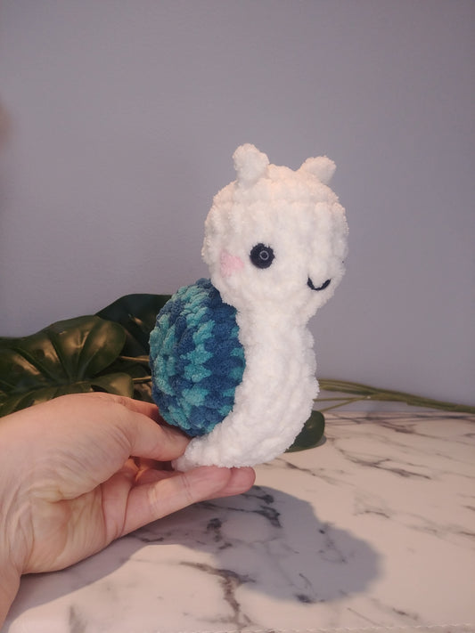 Escargot bleu et turquoise