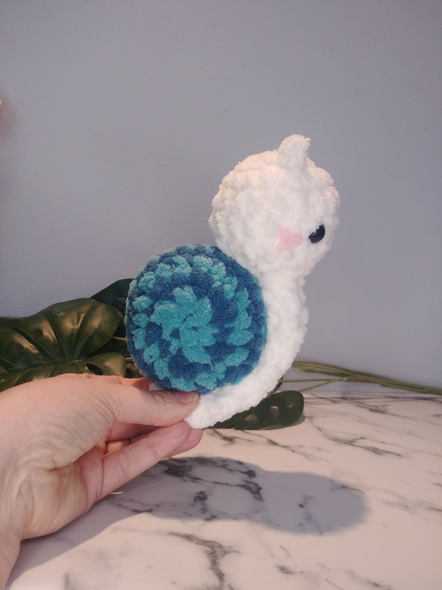 Escargot bleu et turquoise