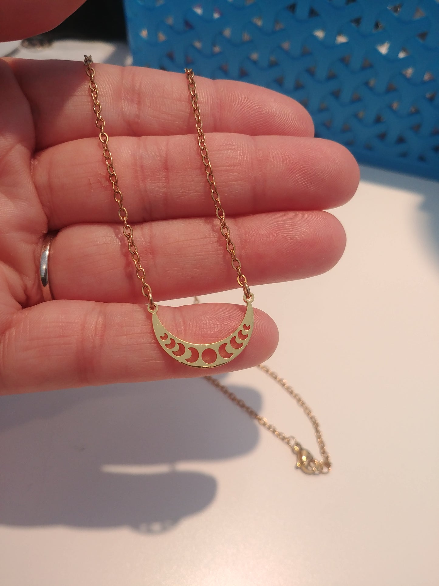 Phases lunaires | Collier en acier inoxydable