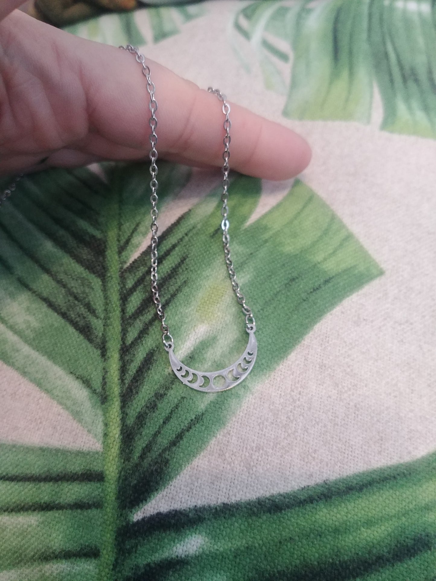 Phases lunaires | Collier en acier inoxydable
