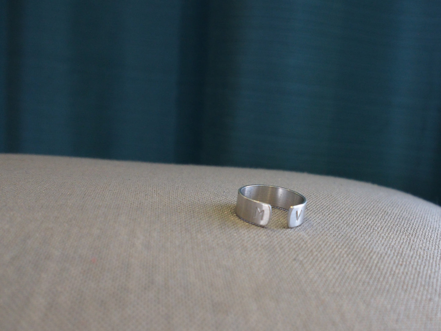 Mes initiales | Bague estampée en aluminium