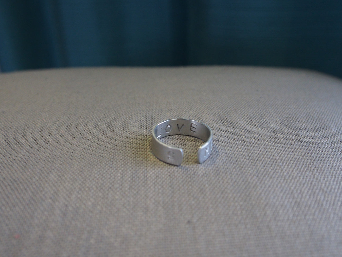 Mes initiales | Bague estampée en aluminium