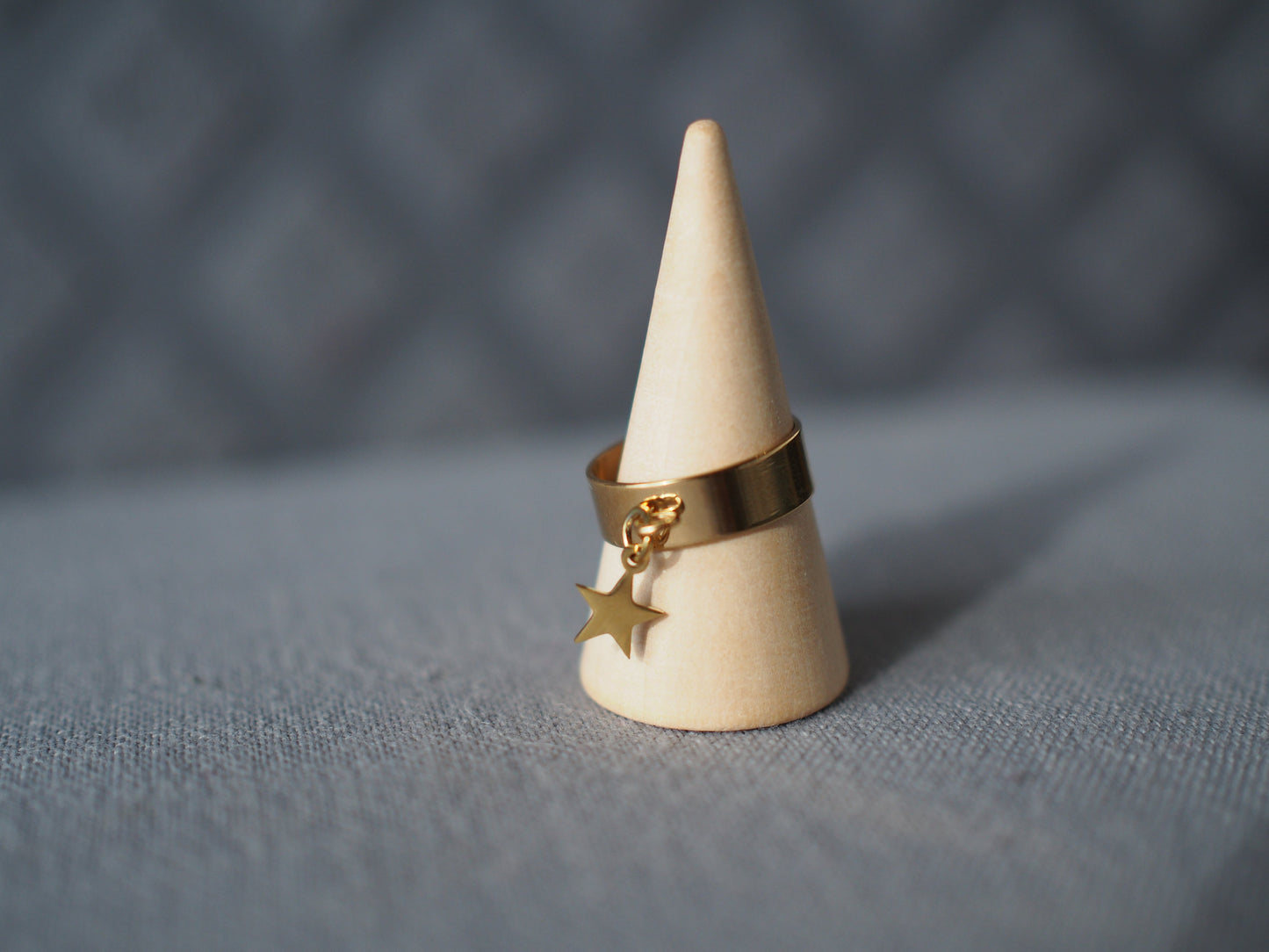 Star | Bague breloque en acier inoxydable