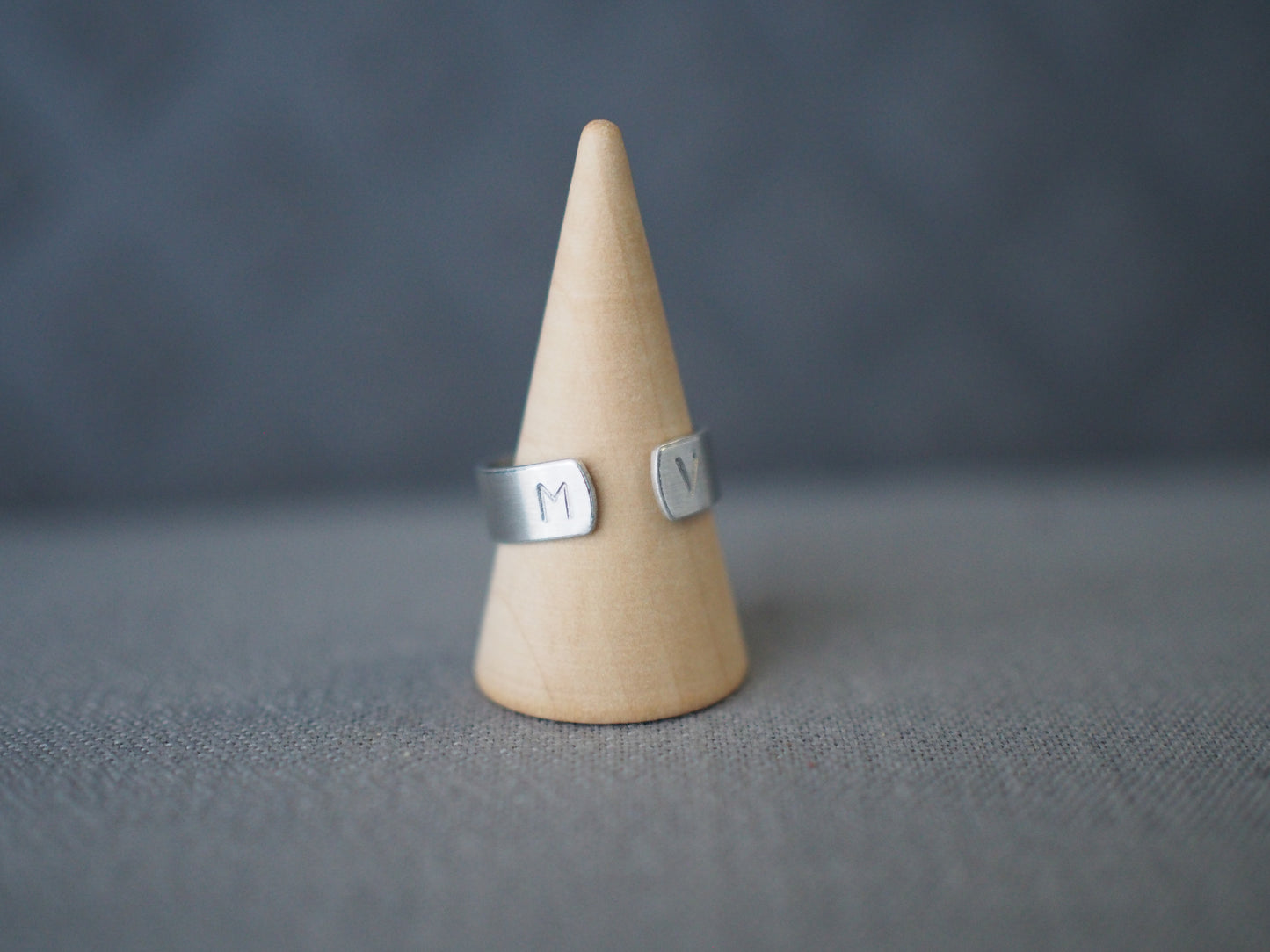 Mes initiales | Bague estampée en aluminium