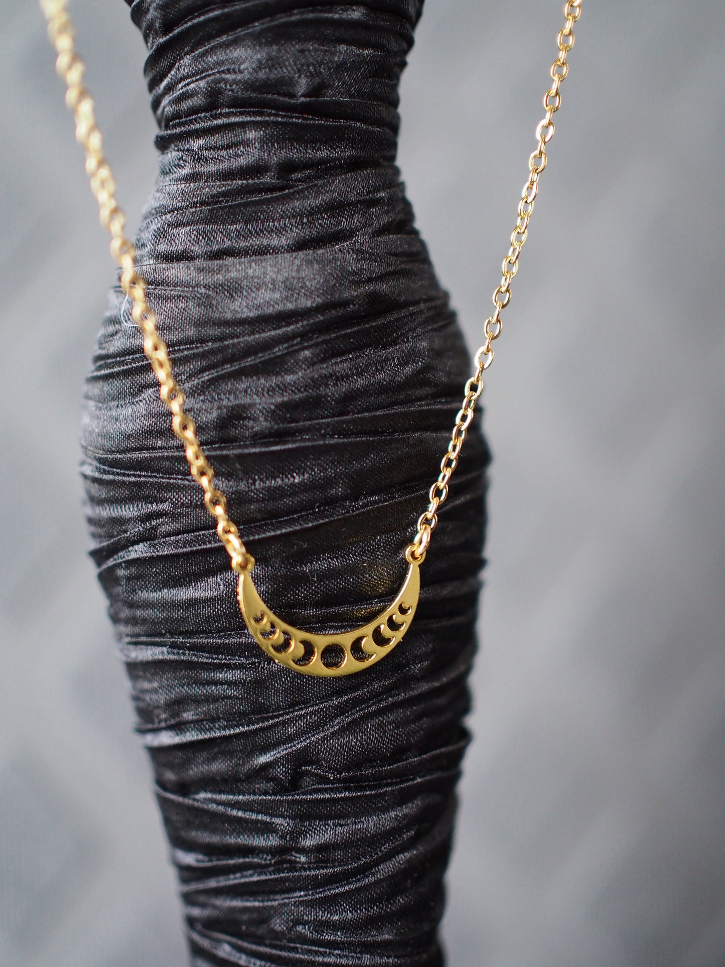 Phases lunaires | Collier en acier inoxydable