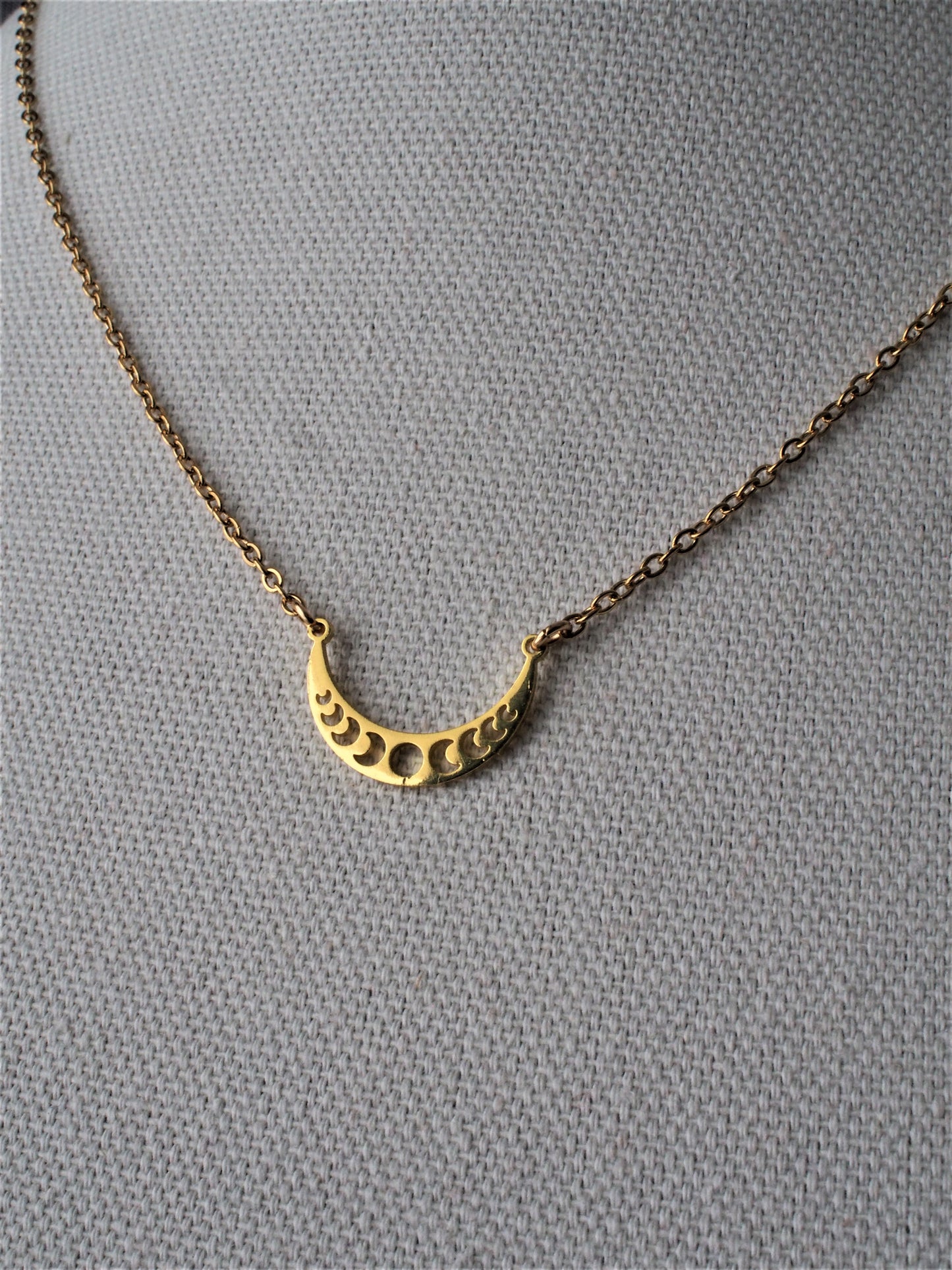 Phases lunaires | Collier en acier inoxydable
