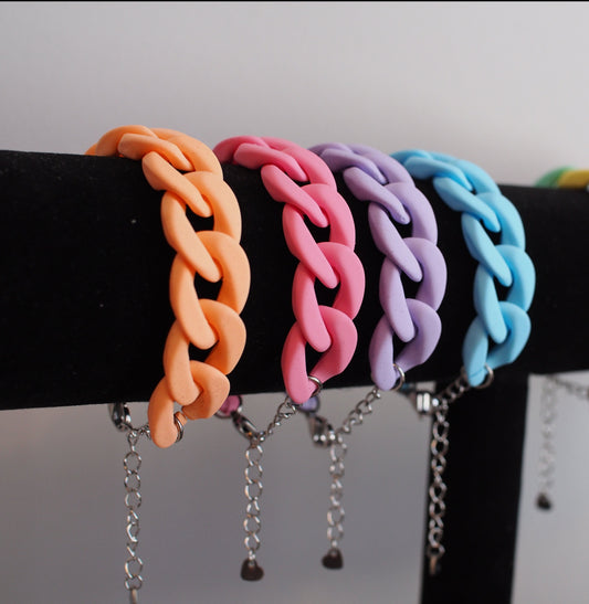 Couleur uni | Bracelet en acrylique